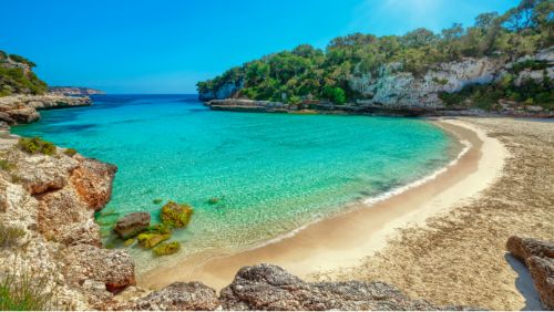Die Cala Llombards im Südosten Mallorcas Die Cala Llombards im Südosten Mallorcas