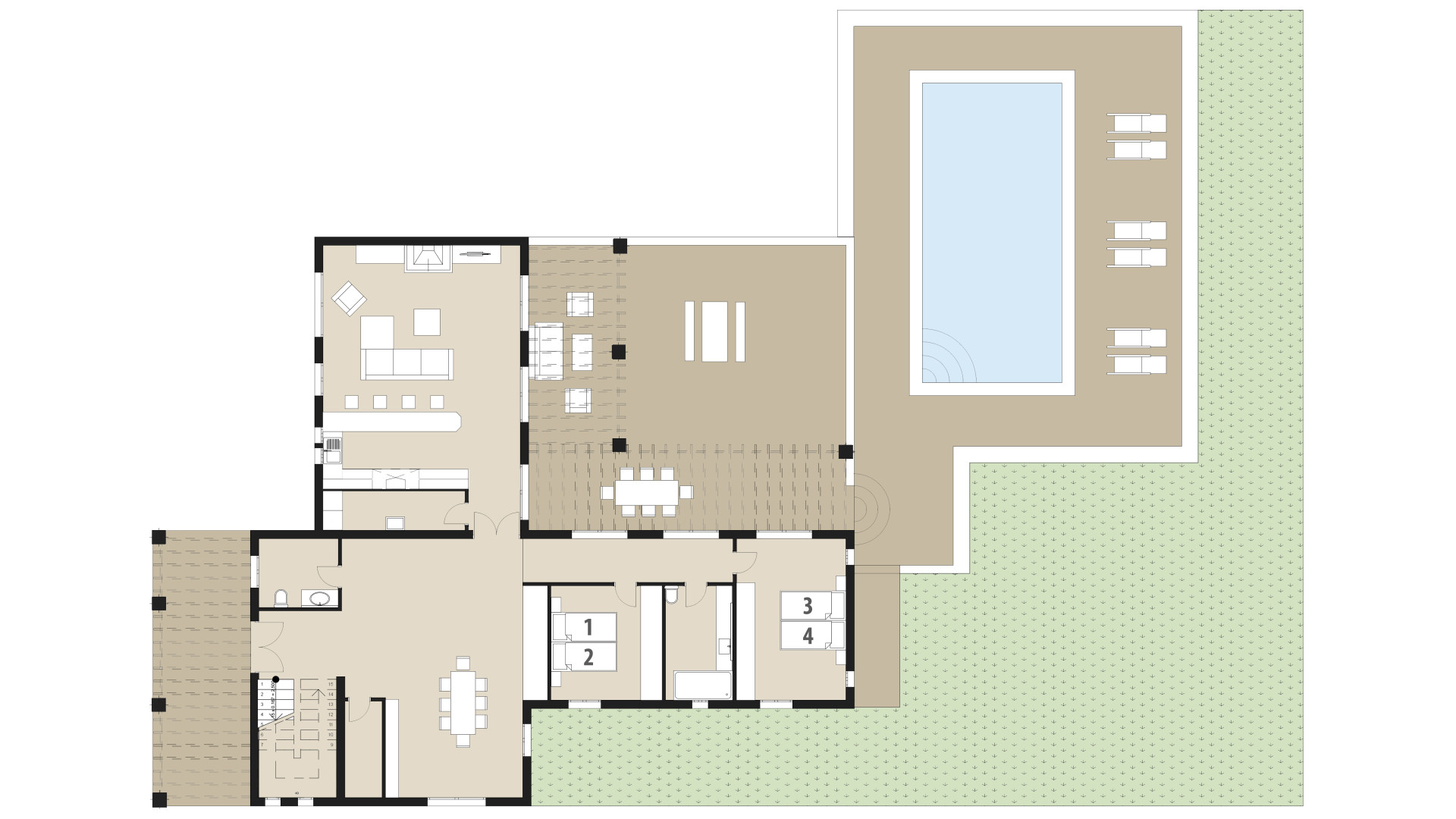 Finca Es Garrovers: Erdgeschoss