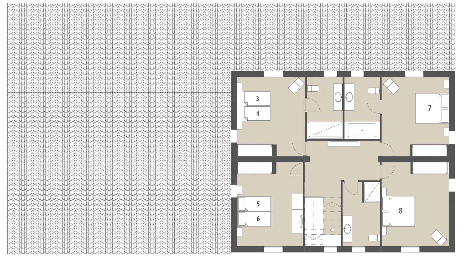 Finca Febrer: Obergeschoss