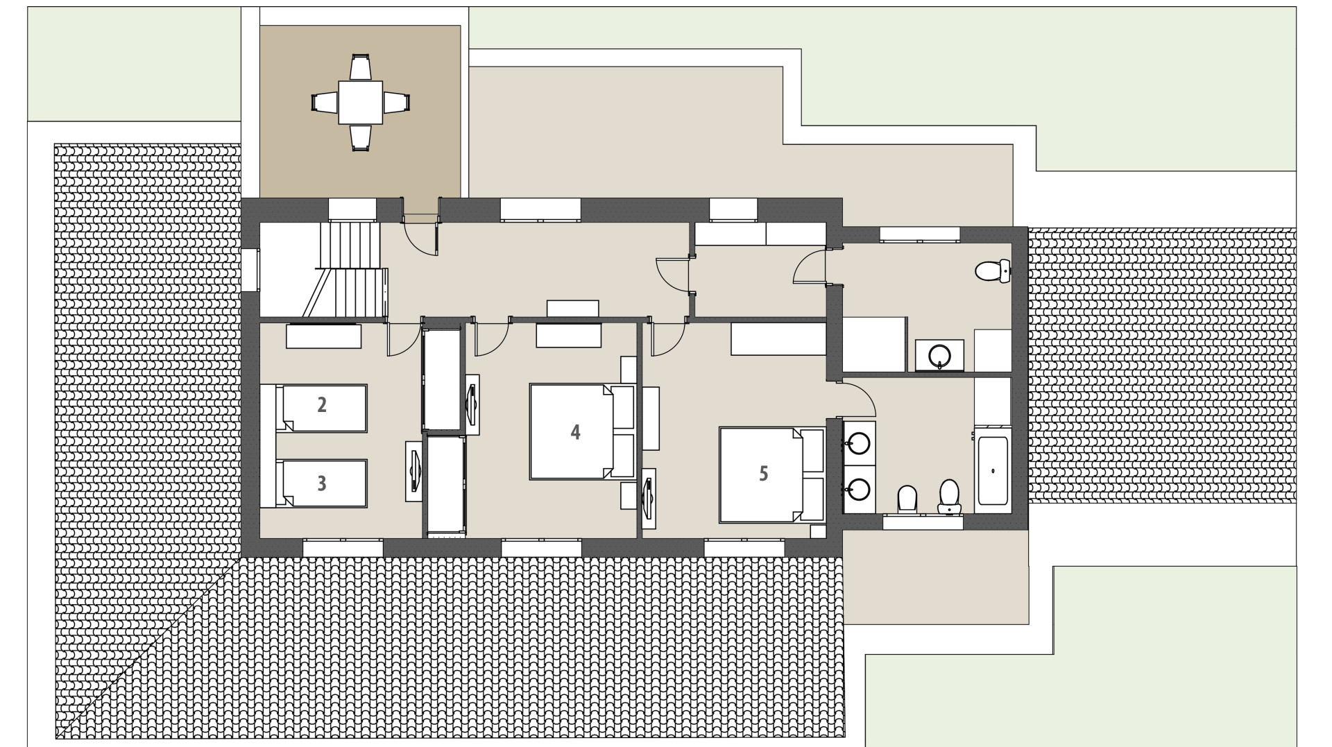 Rural Villa Mil Flores: Upper floor