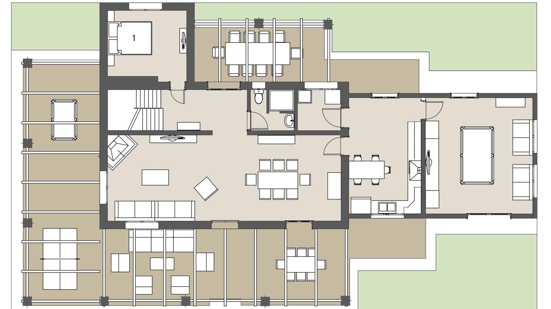 Rural Villa Mil Flores: Ground floor