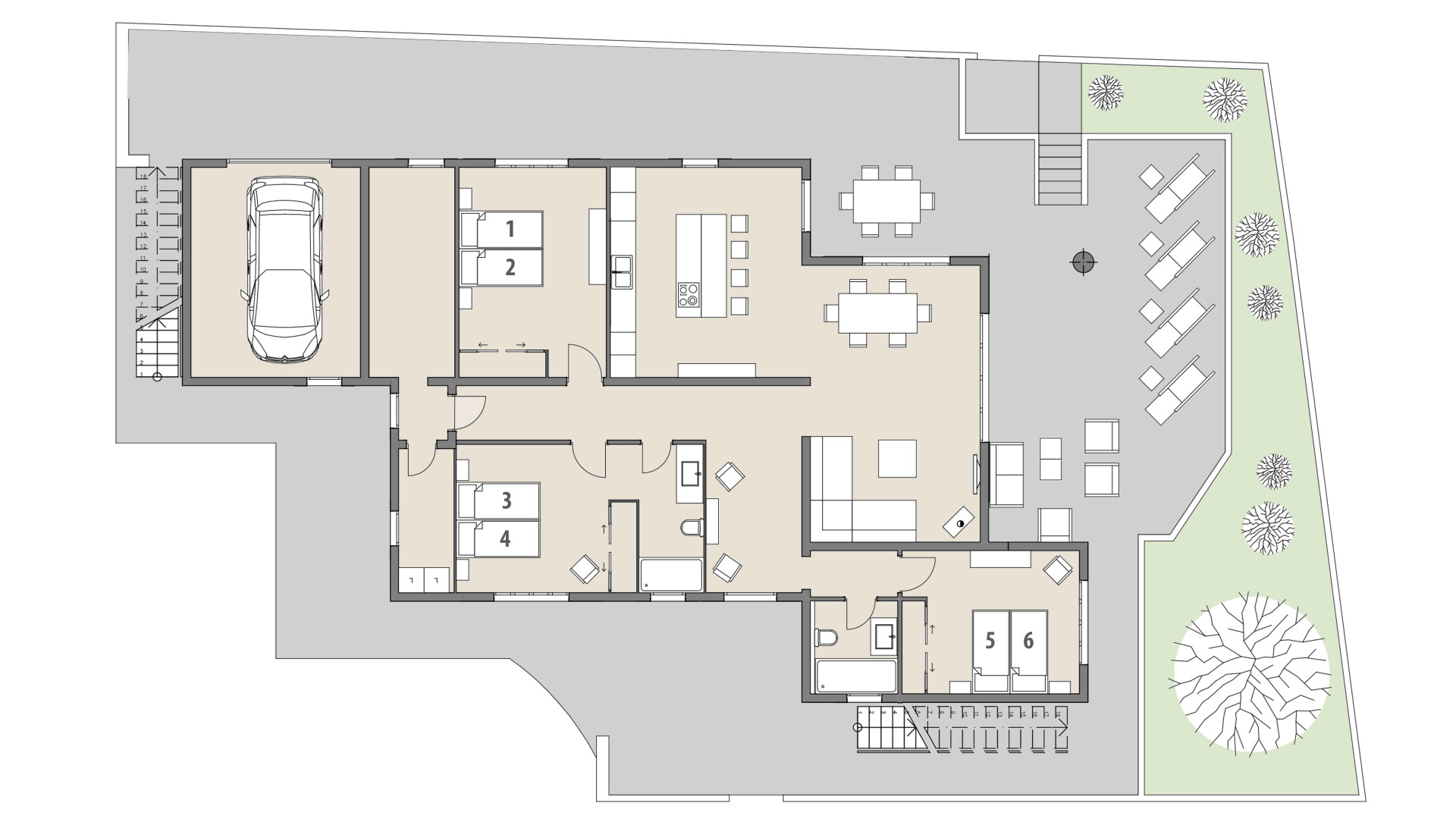 Villa Na Pilena: Planta baja