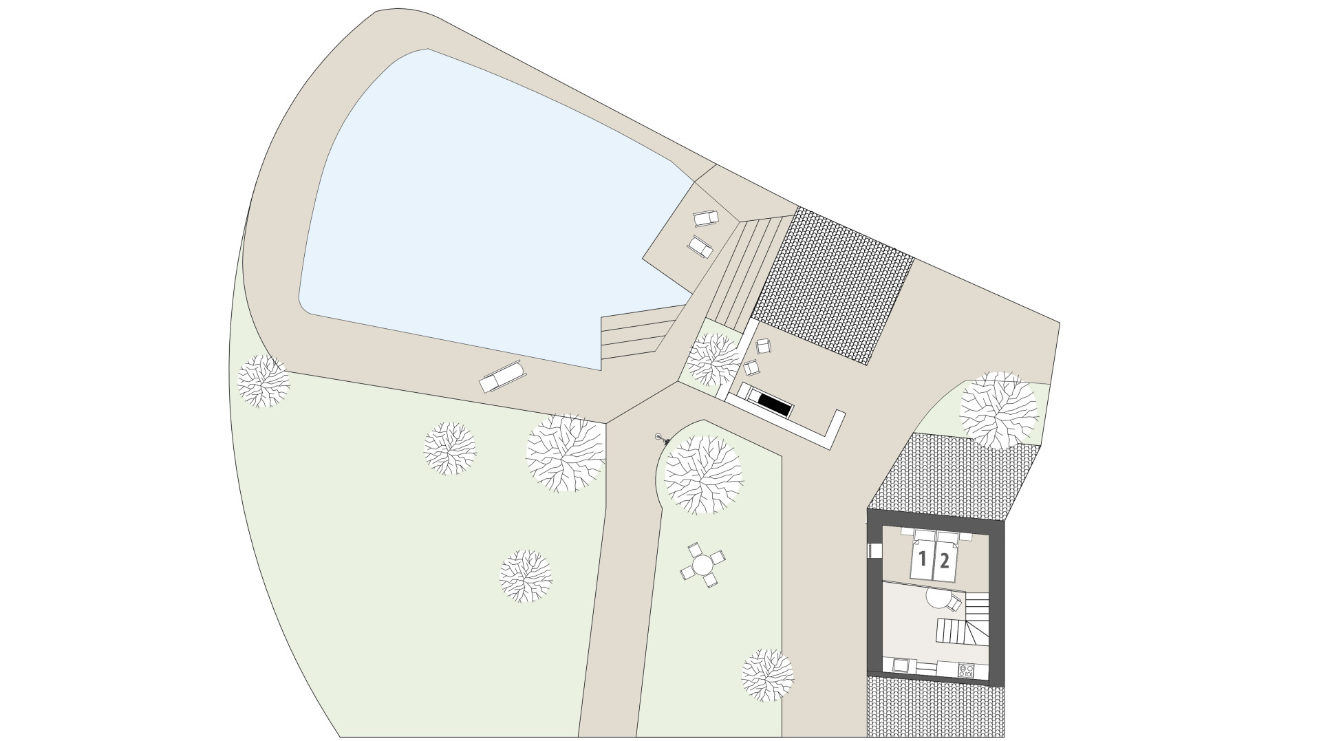 Finca-Appartment Los Palmitos: Obergeschoss