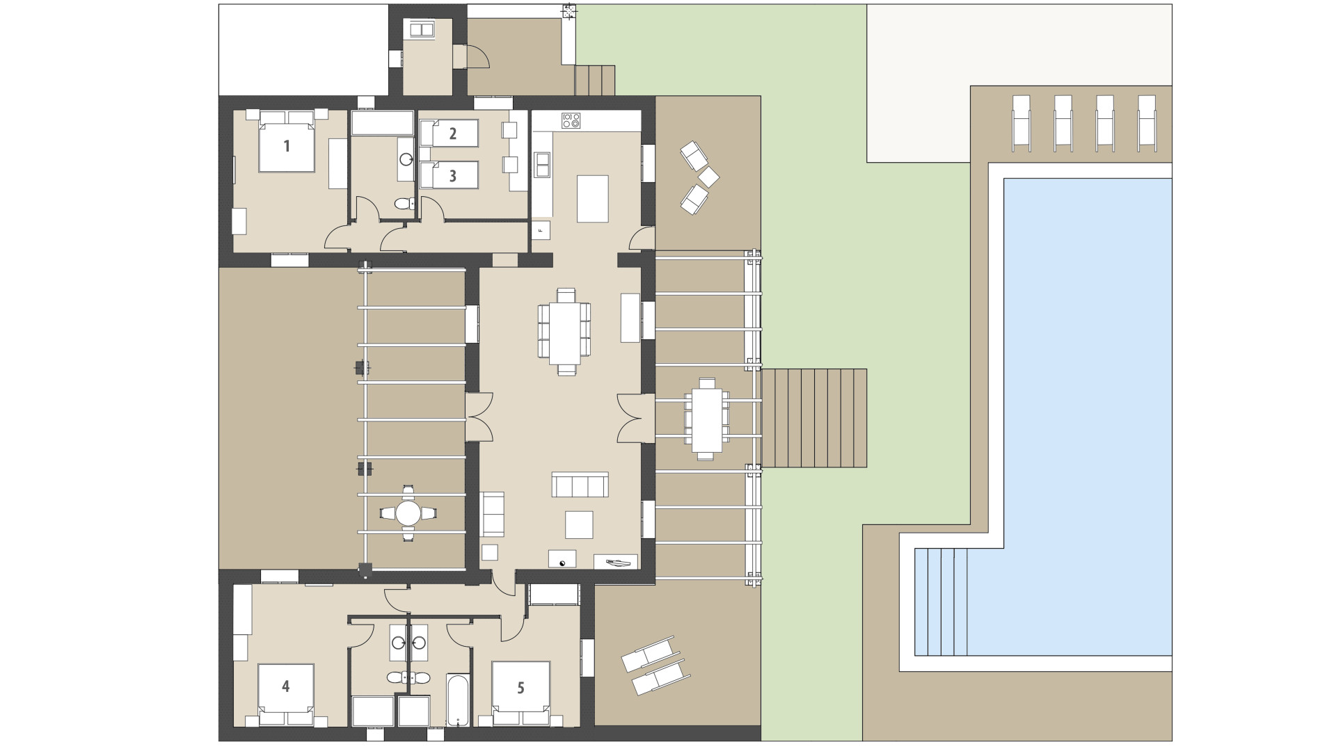 Finca S'Oratge: Erdgeschoss