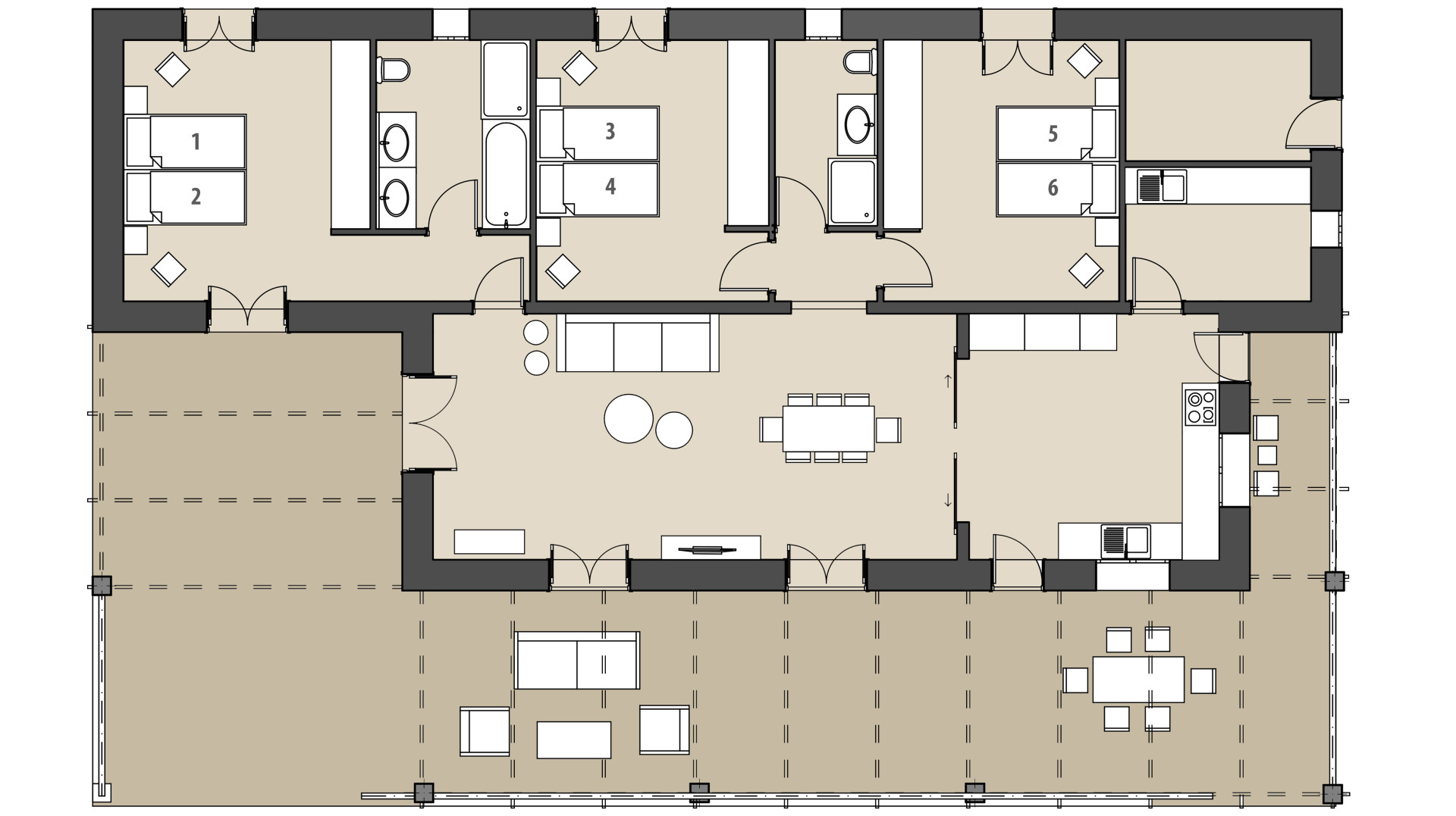 Rural Villa Es Pou d'es Rafal: Ground floor