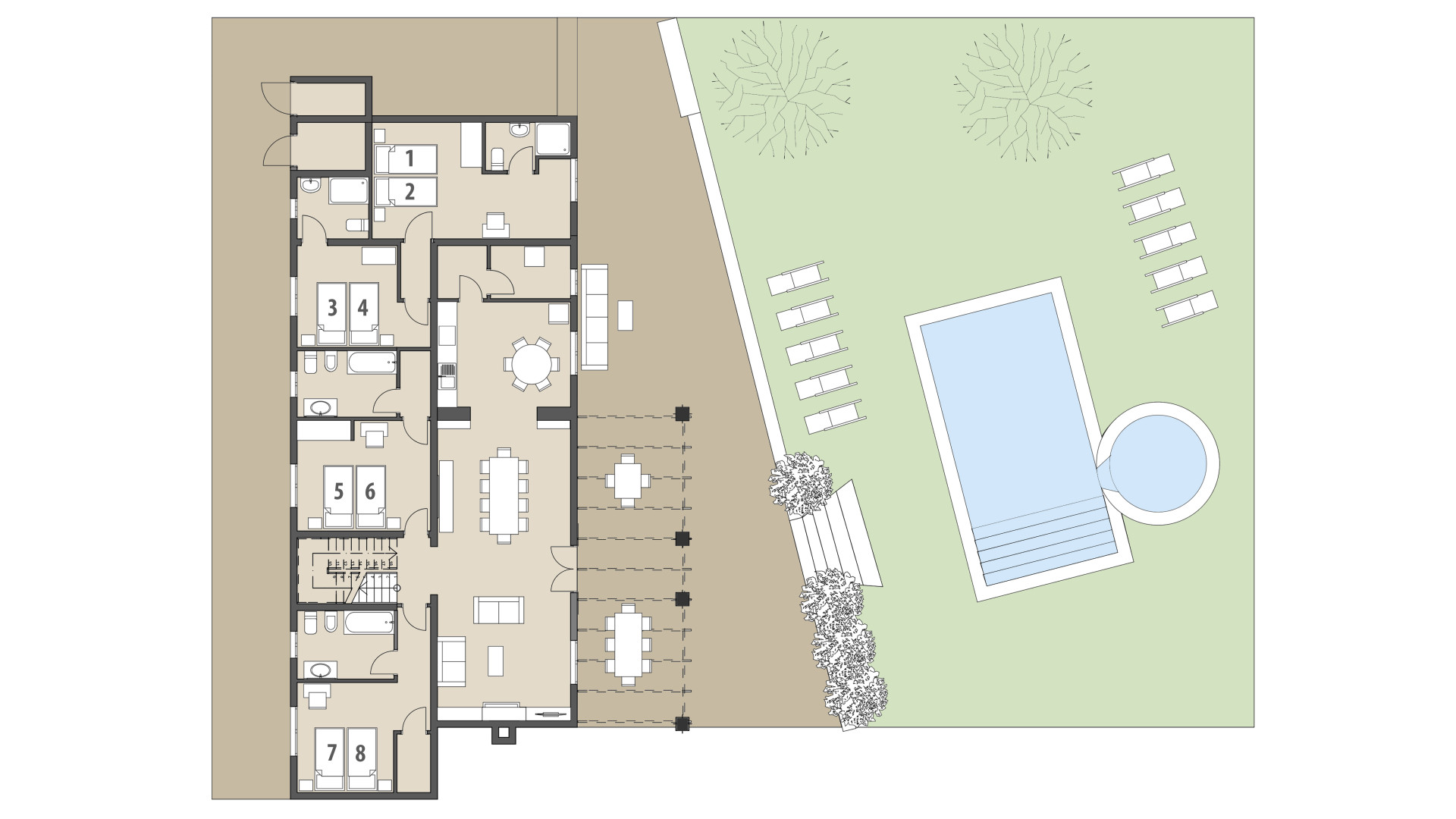 Finca Can Biel: Erdgeschoss