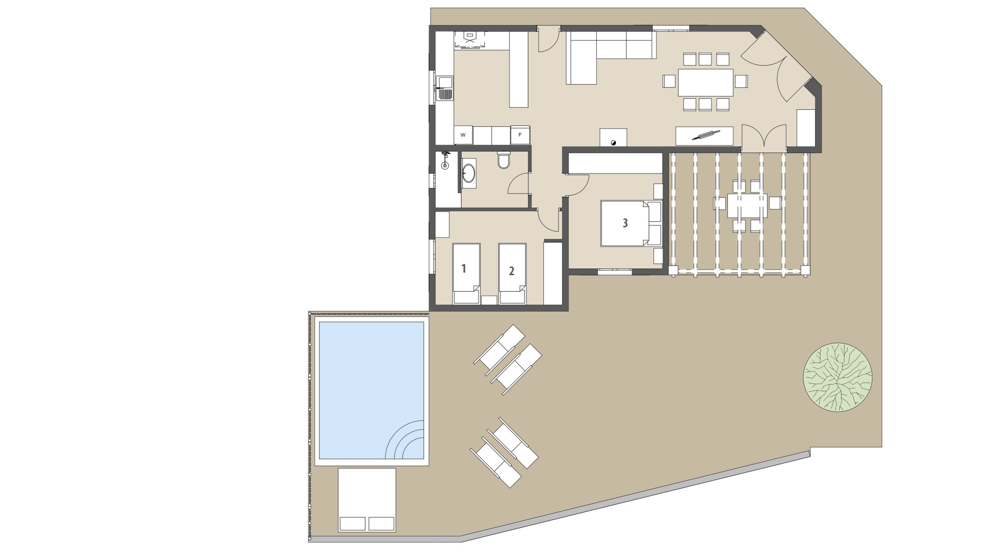 Finca Na Creu Vella: Erdgeschoss
