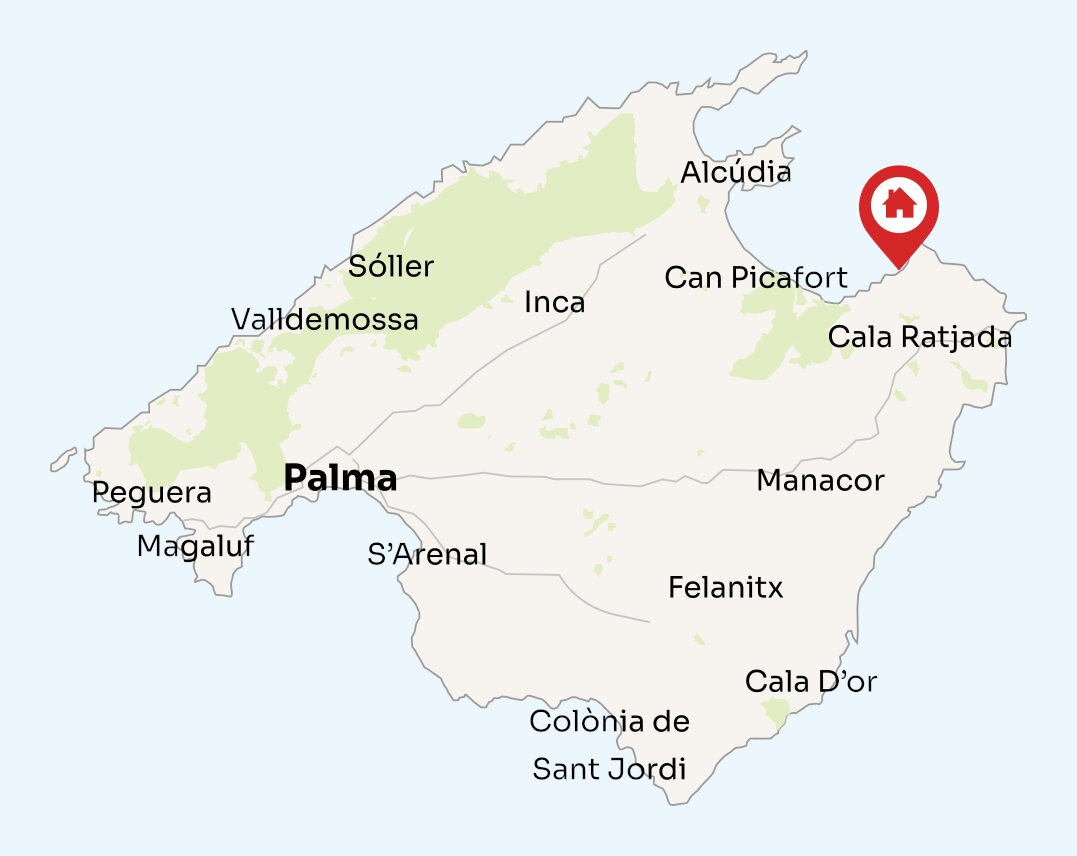 Map of Mallorca