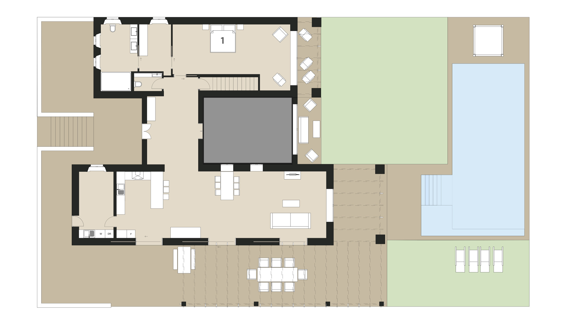 Finca Son Buc: Planta baja