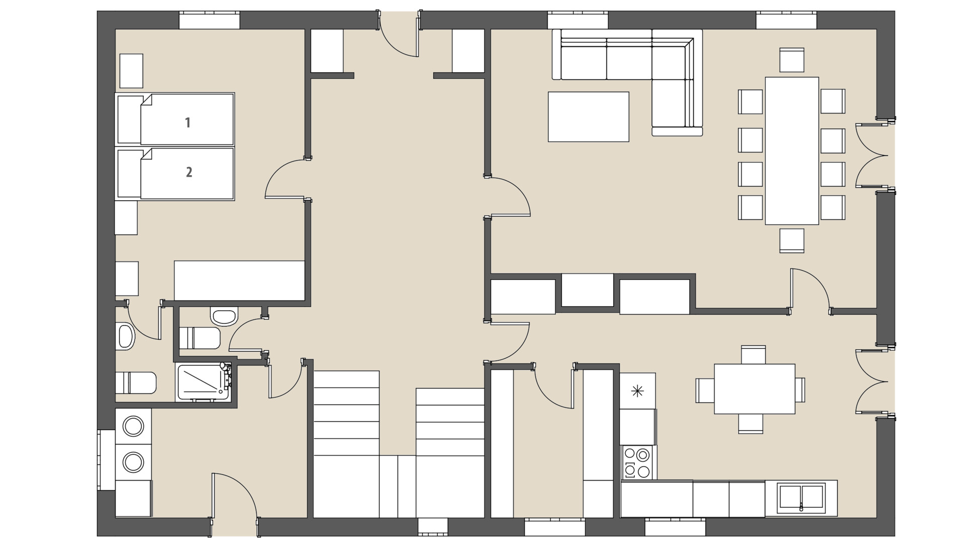 Finca Es Serral: Erdgeschoss