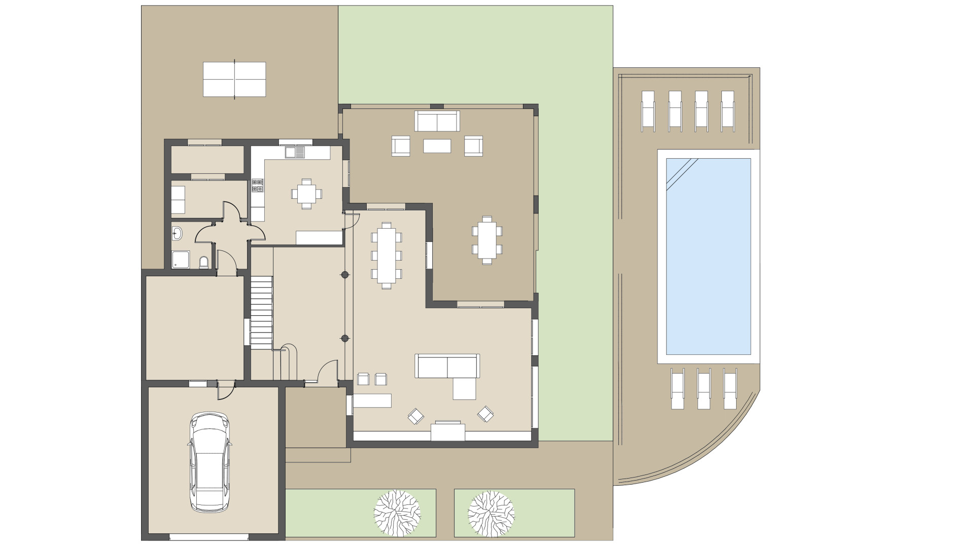 Finca Es Pujols: Planta baja