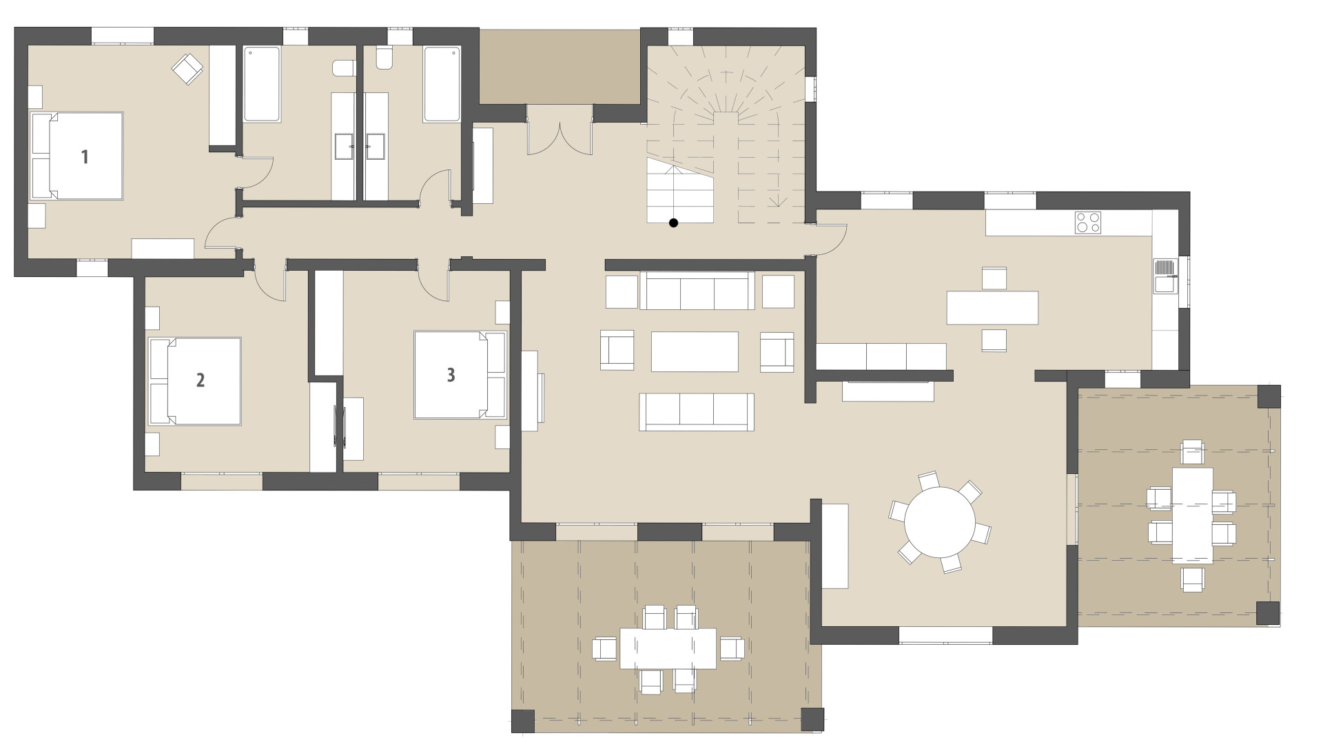 Finca Taraluna: Erdgeschoss