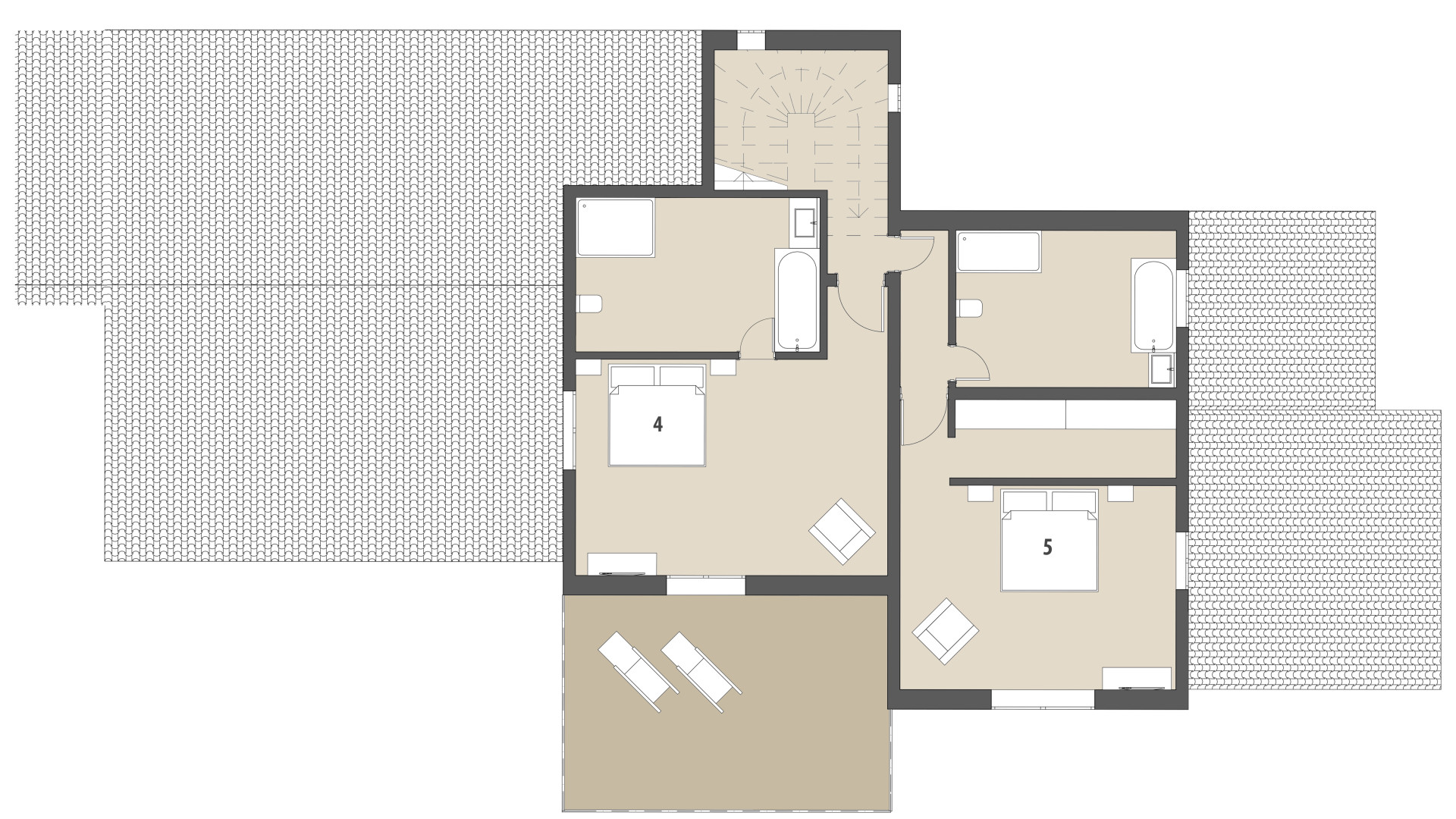 Finca Taraluna: Obergeschoss