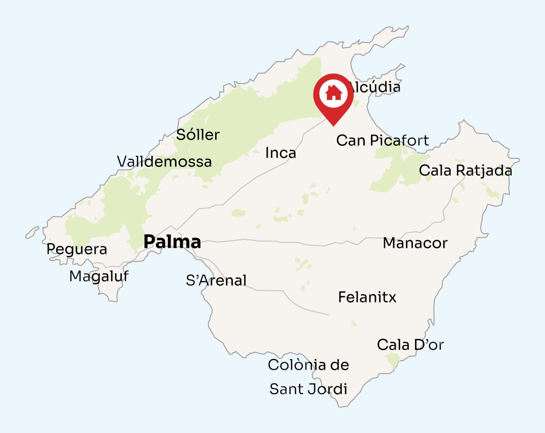 Map of Mallorca