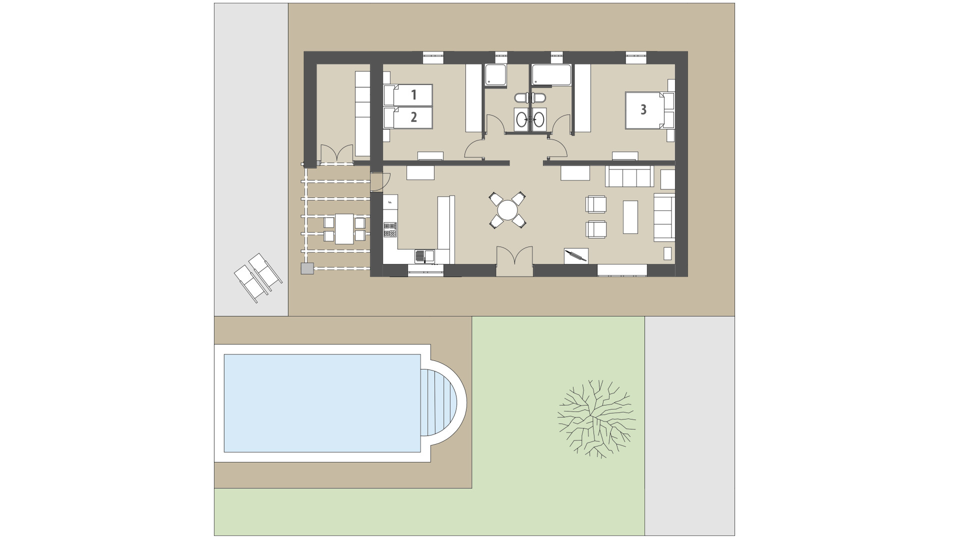 Finca Marina des Trenc: Planta baja