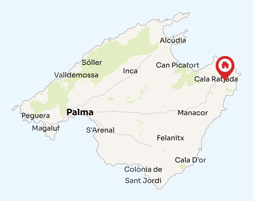 Map of Mallorca