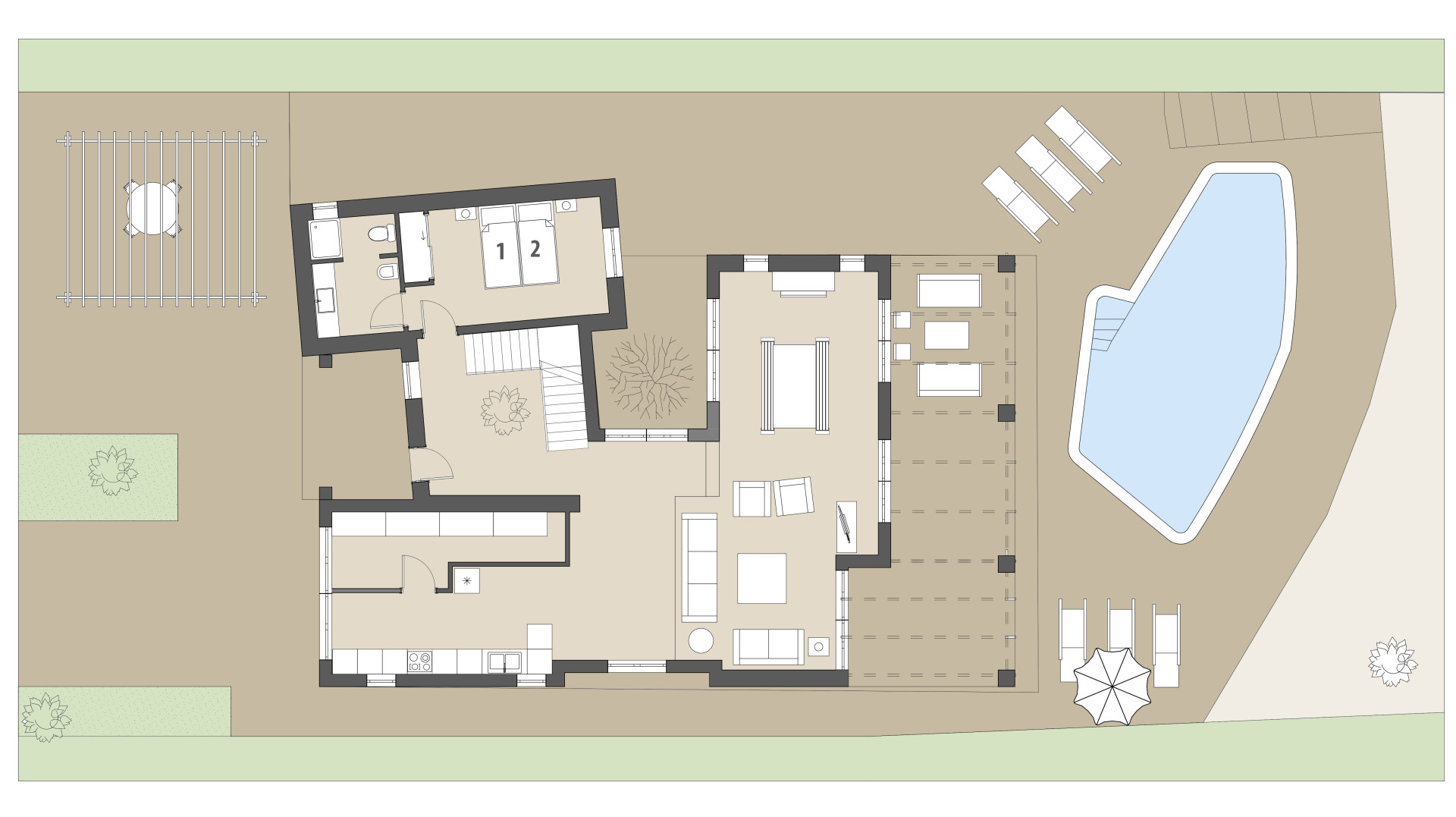 Villa Es Calo: Planta baja