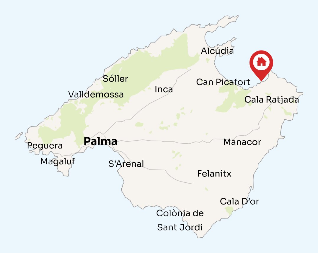 Map of Mallorca