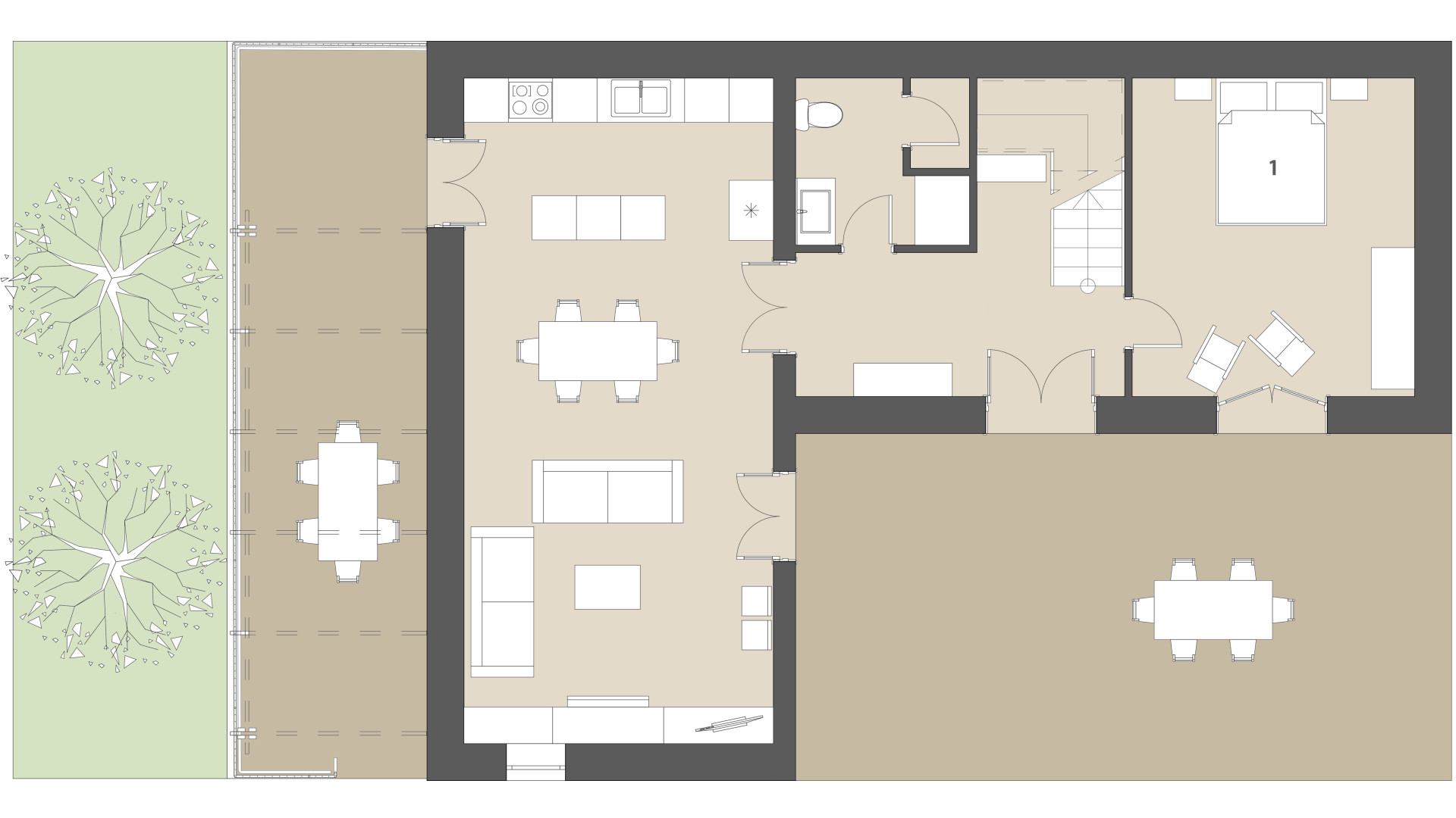 Rural Villa Es Badei: Ground floor