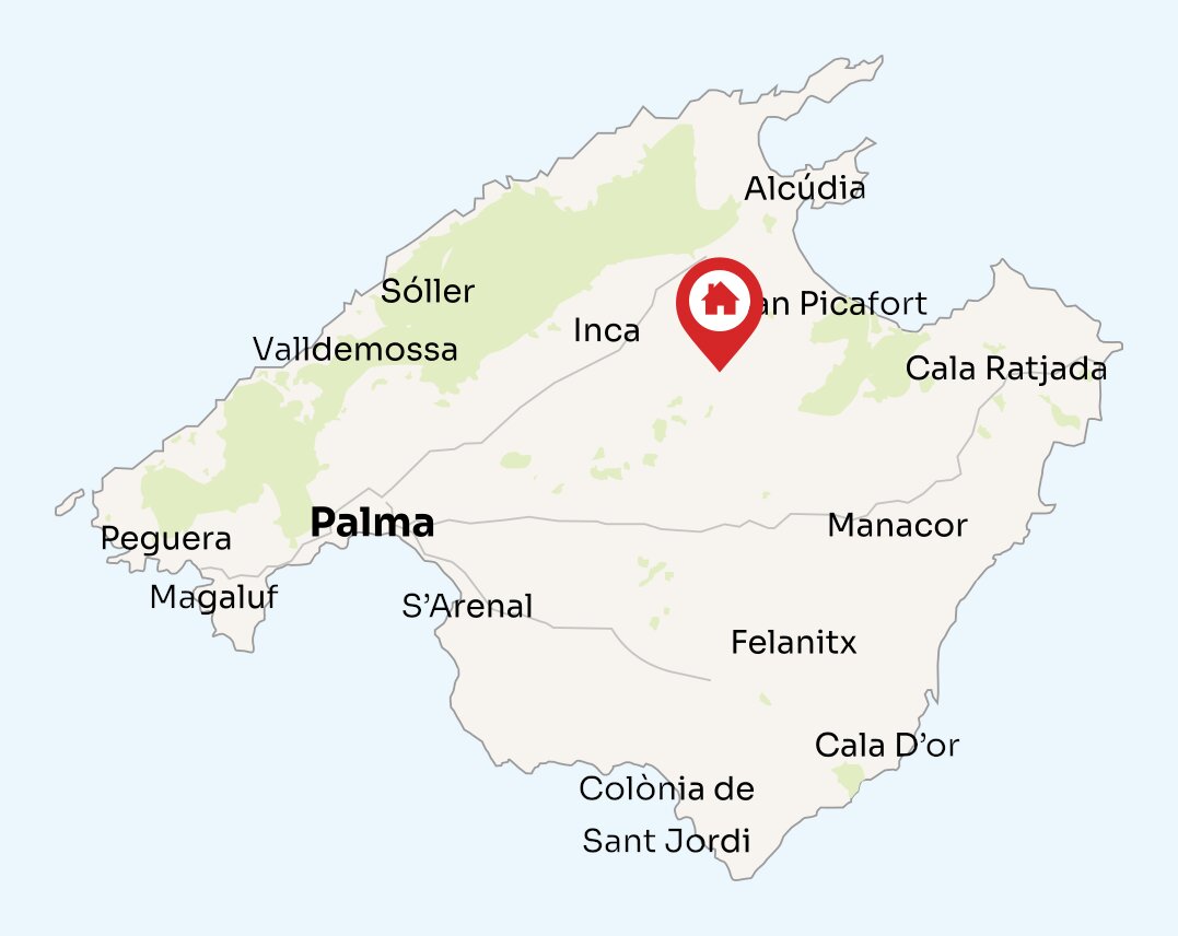 Map of Mallorca