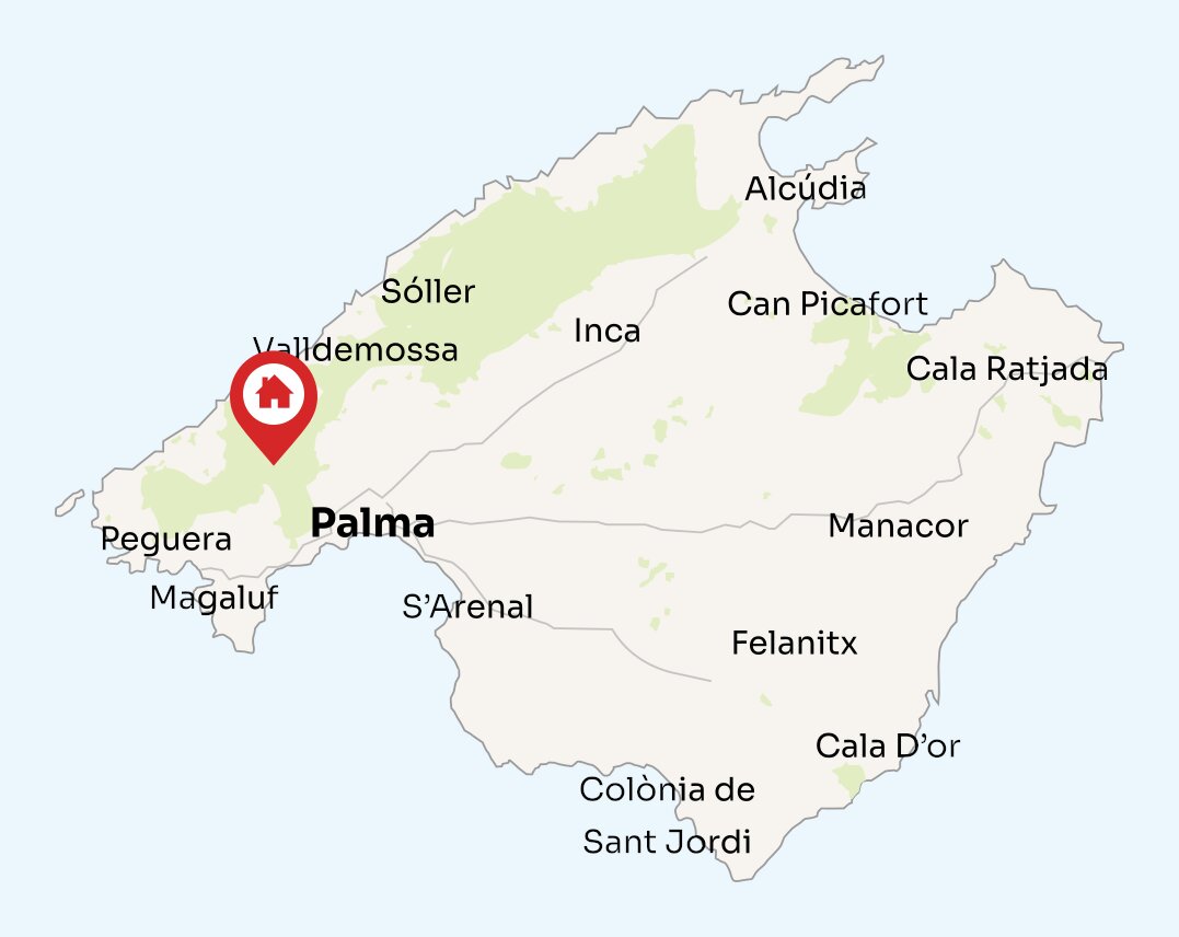 Map of Mallorca