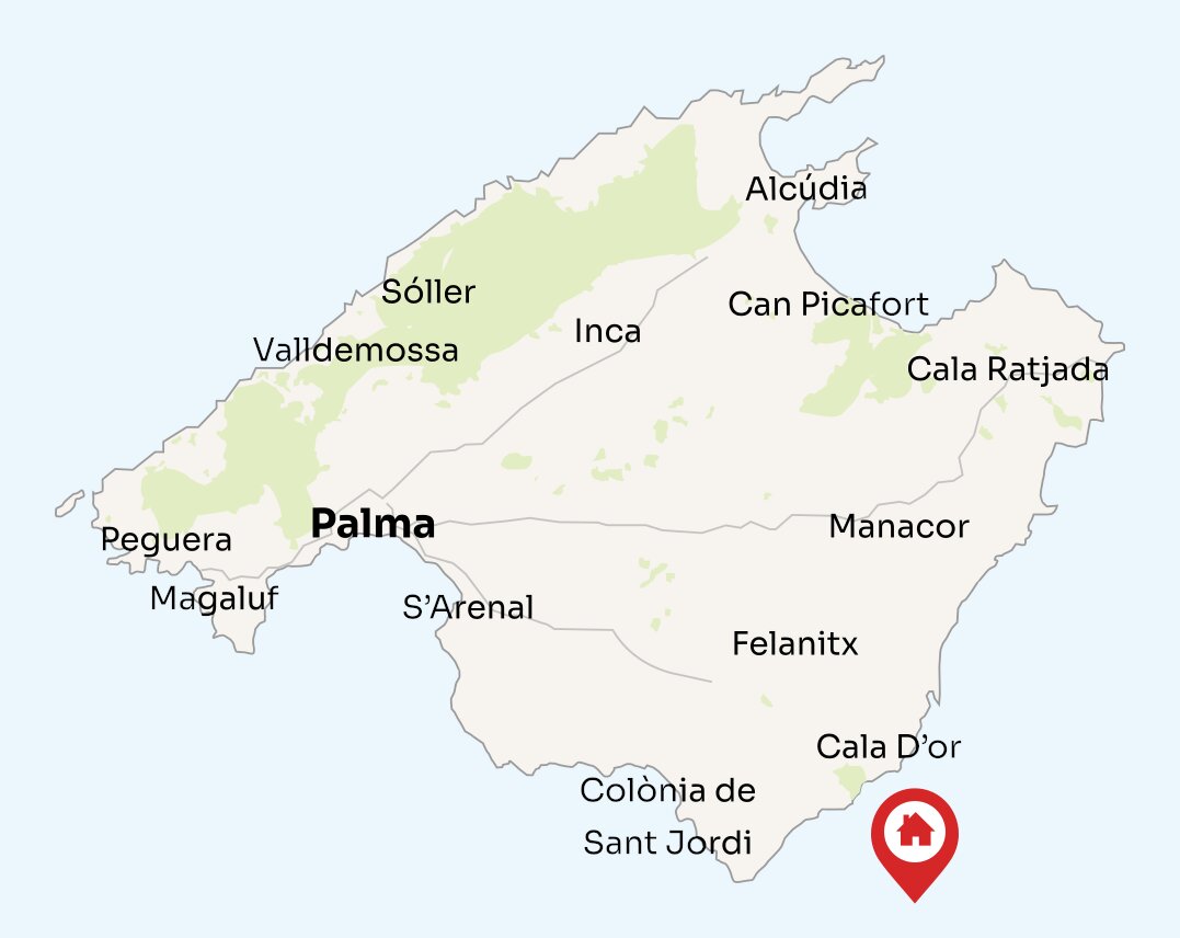 Map of Mallorca