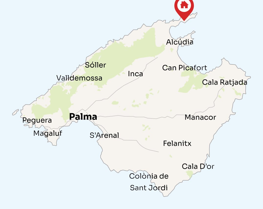 Map of Mallorca
