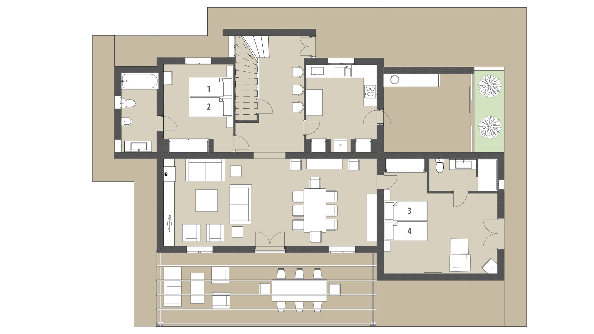 Finca Can Bossa: Planta baja
