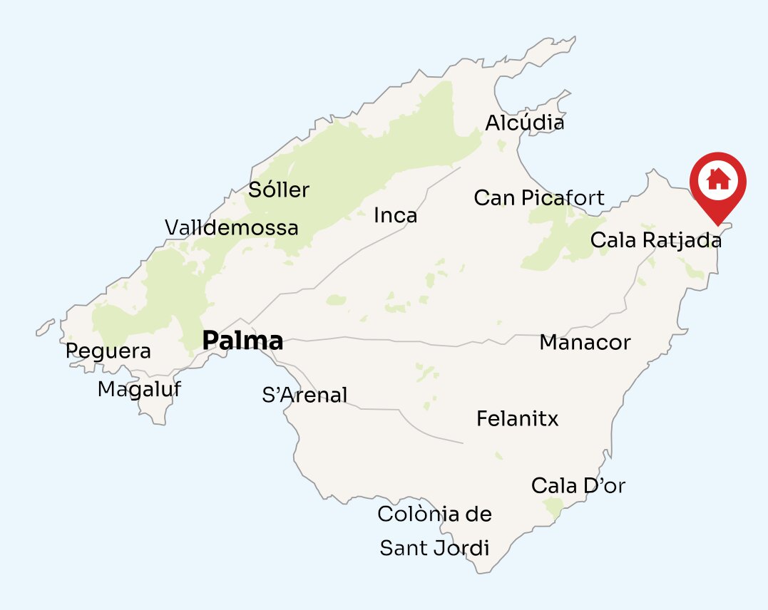 Map of Mallorca