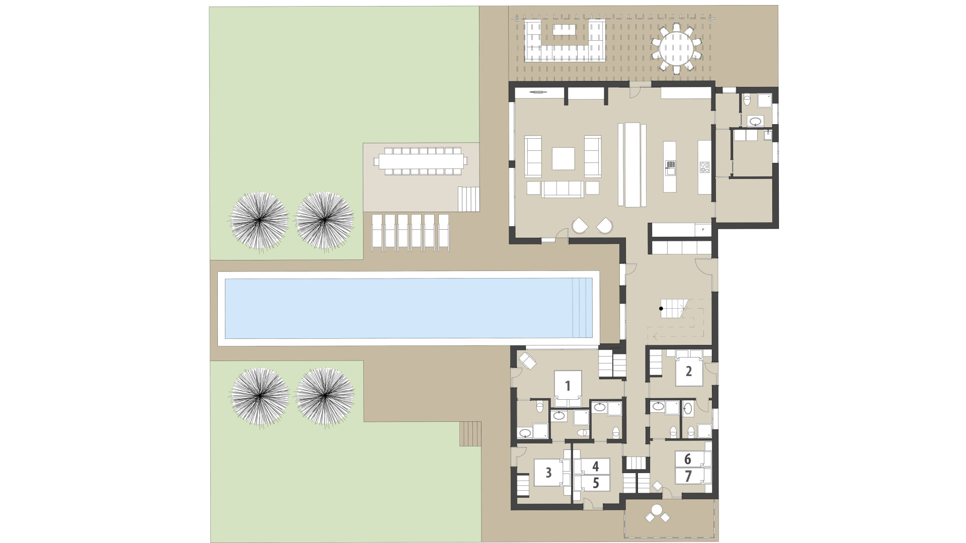 Rural Villa Son Sard: Ground floor