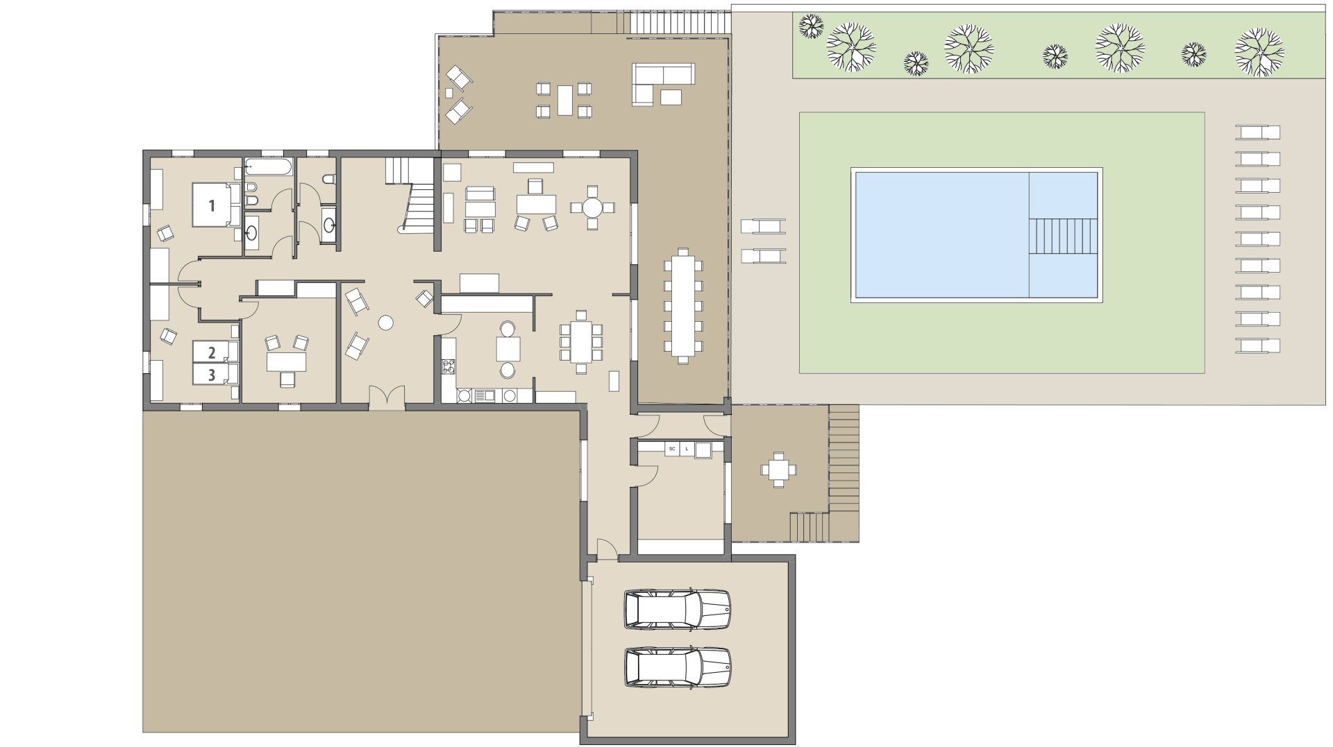 Rural Villa Can Corem de Son Moix: Ground floor