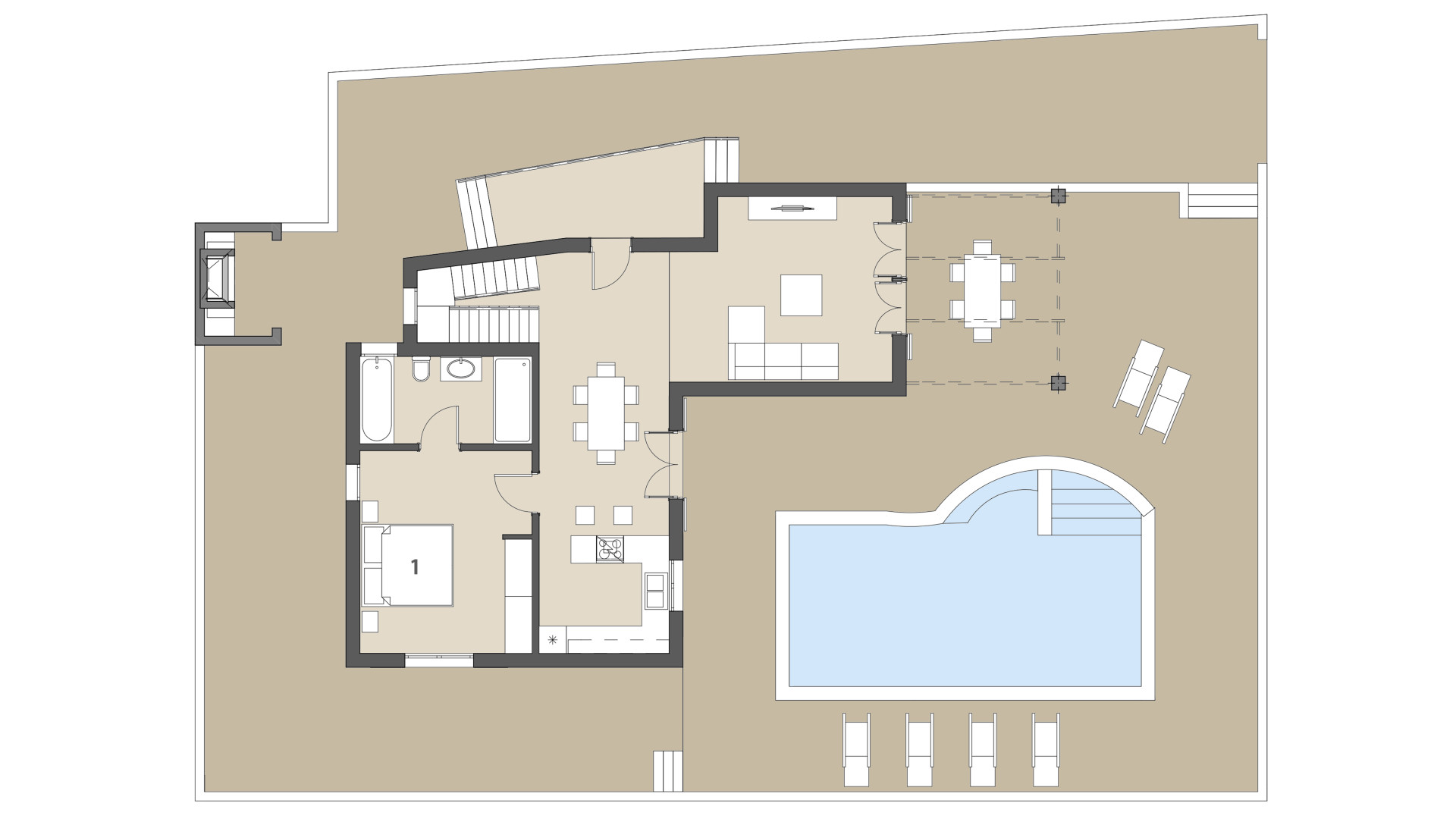 Villa Amarador: Planta baja