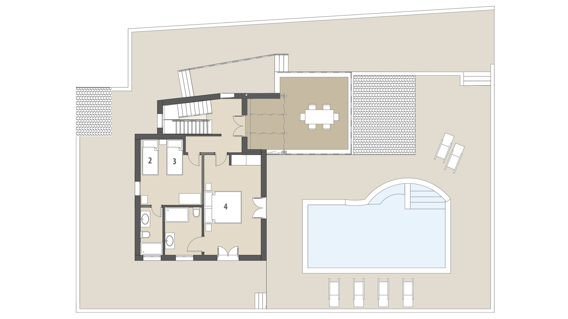 Villa Amarador: Piso superior