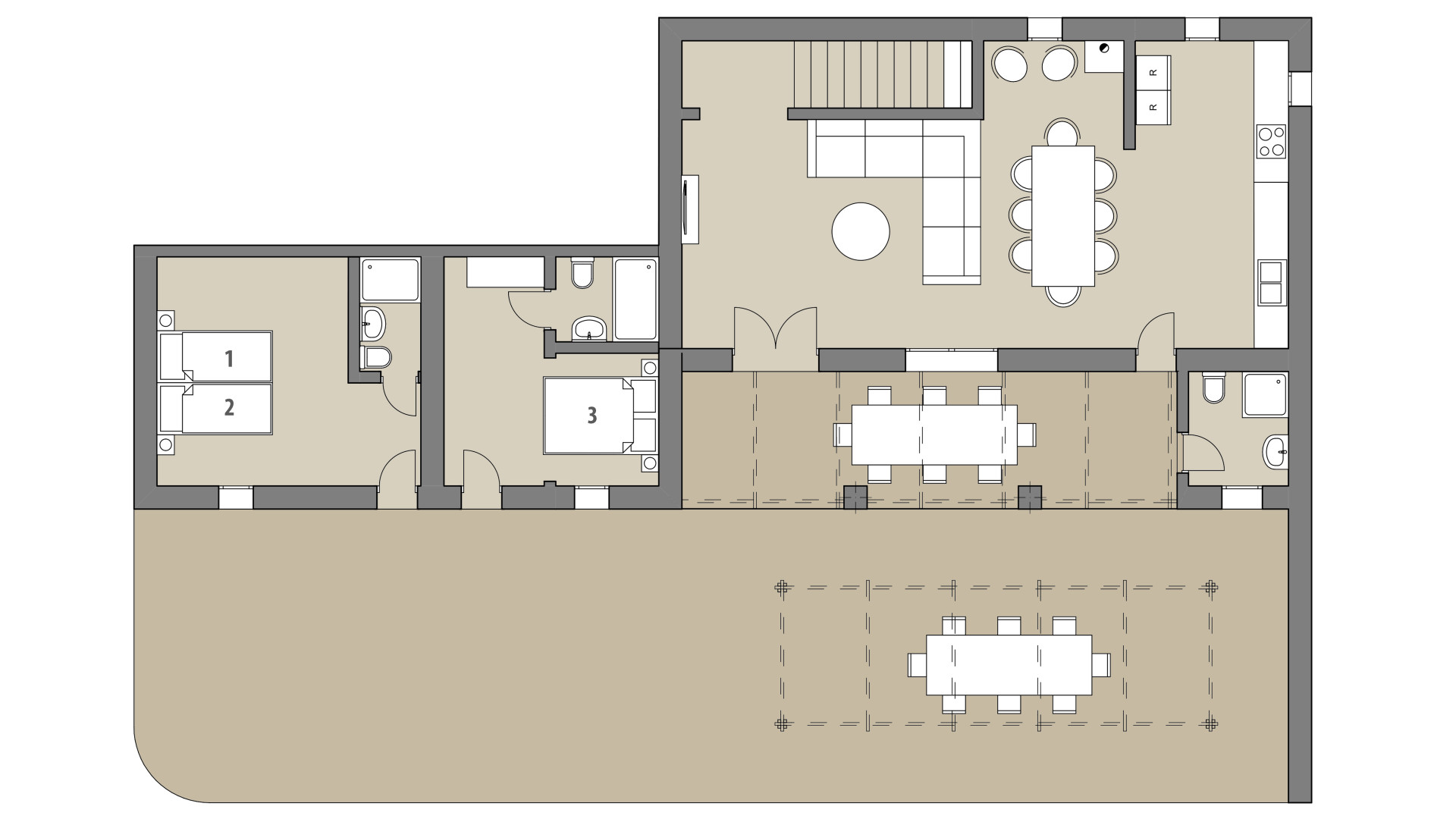 Finca Es Rafal: Erdgeschoss
