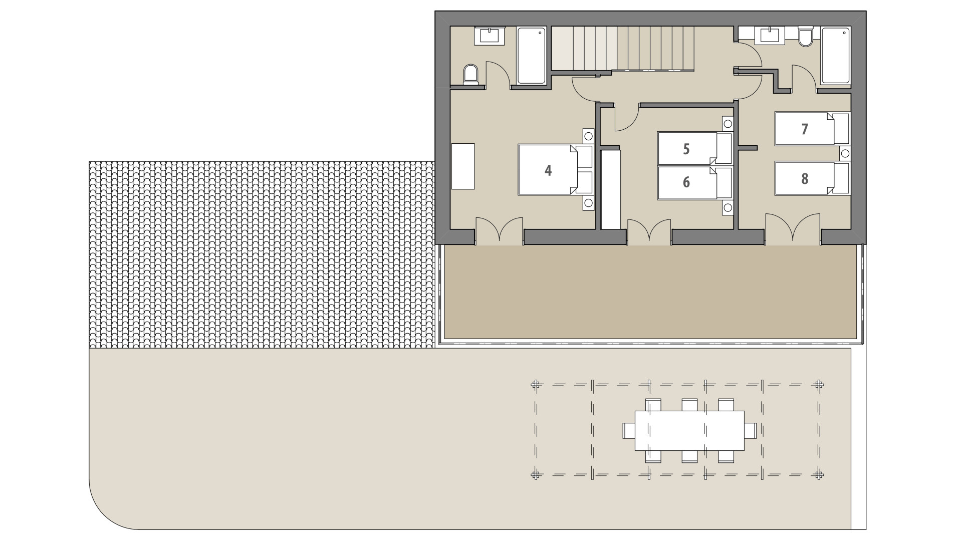 Finca Es Rafal: Obergeschoss