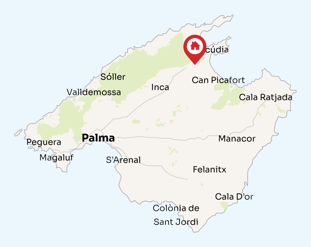 Map of Mallorca