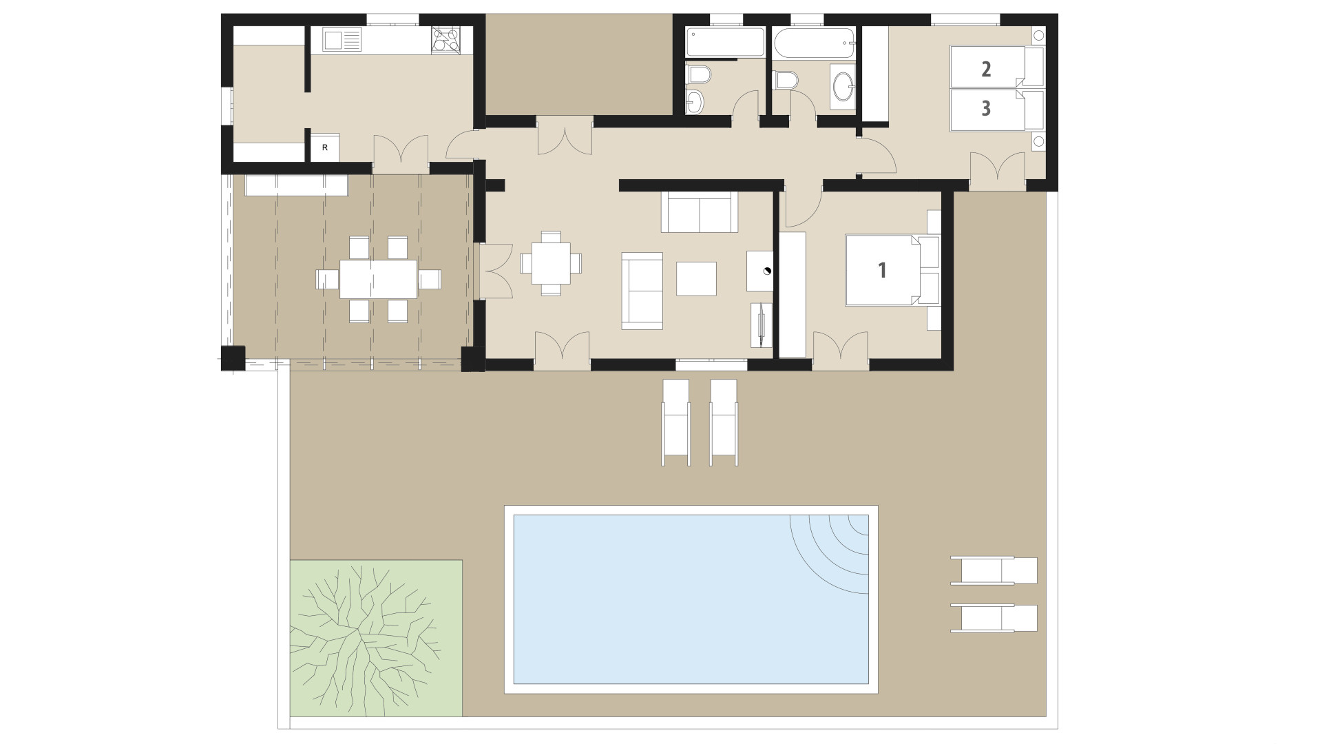 Finca Es Garballó: Planta baja