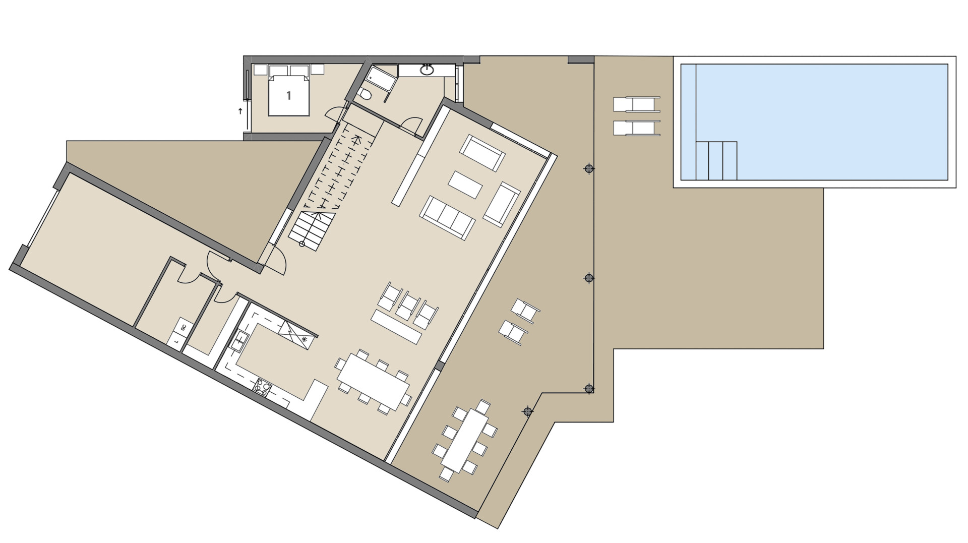 Villa Espacio: Planta baja