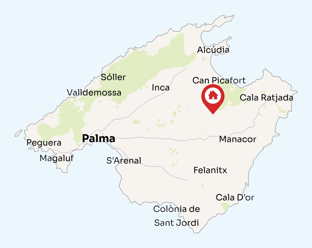 Map of Mallorca