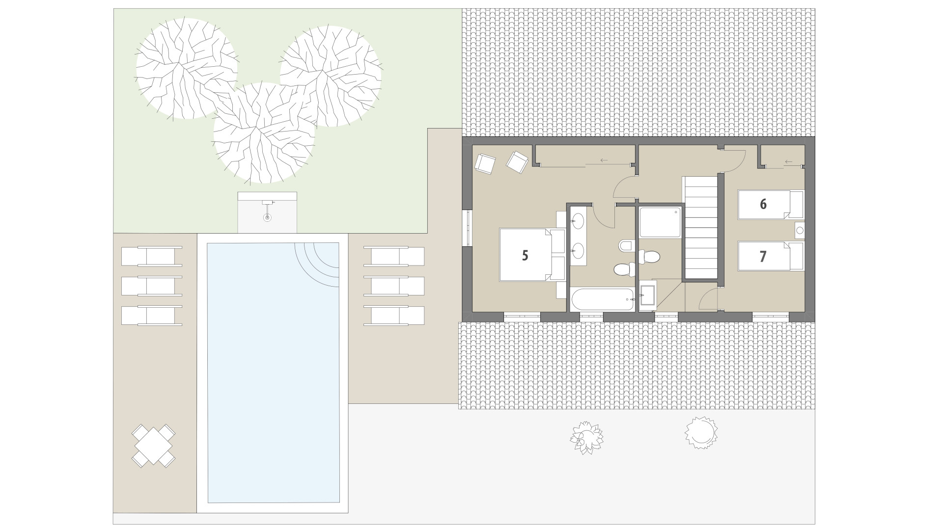 Finca Tenja: Obergeschoss