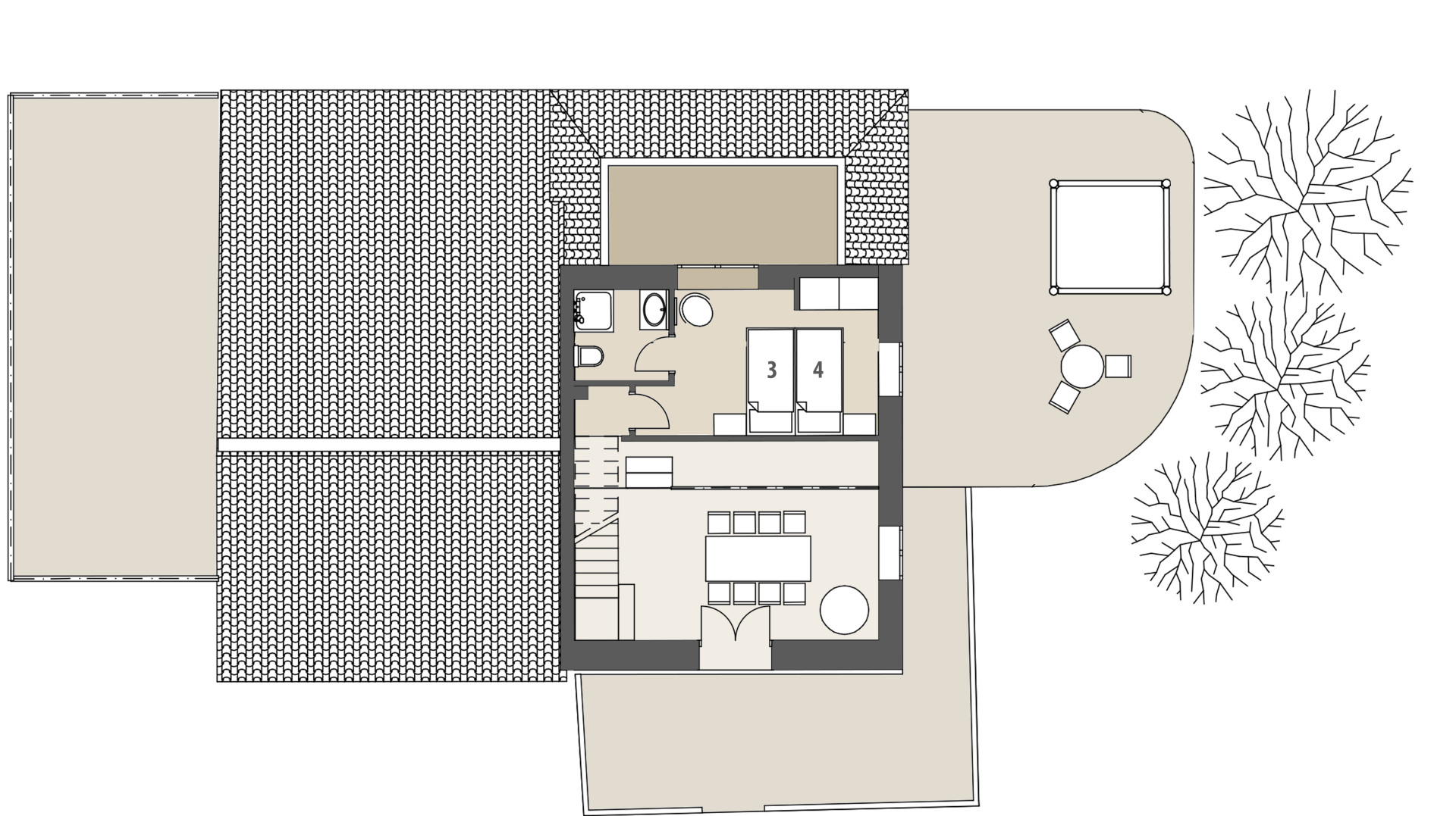 Finca La Caseta: Piso superior