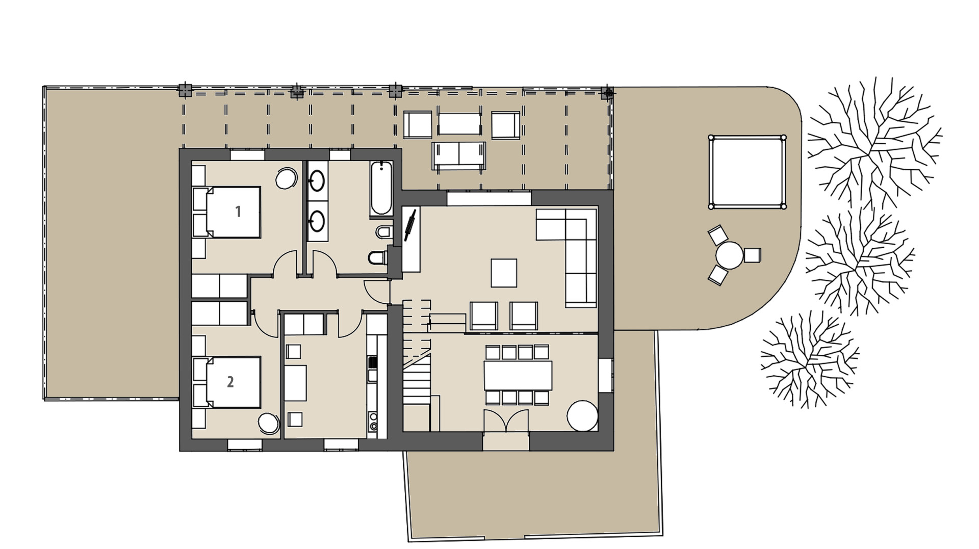 Finca La Caseta: Planta baja